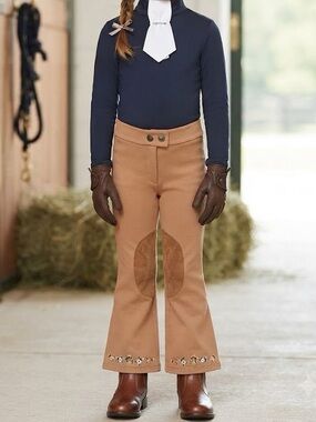 Gymboree Tan Little Girl Flared Riding Pants size 4 Equestrian Club